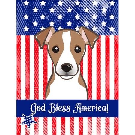 Carolines Treasures God Bless American Flag with Jack Russell Terrier Flag Garden BB2190GF